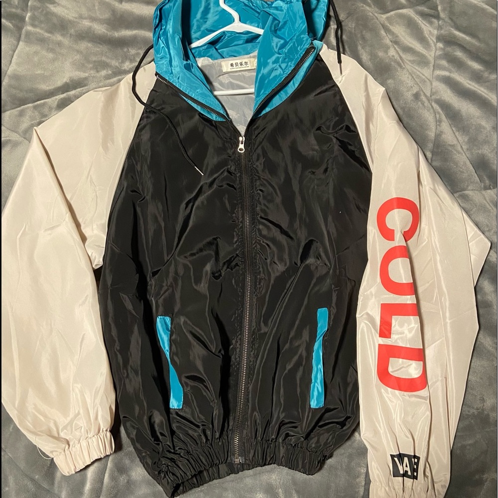 Oversized Vintage Windbreaker Zip Up